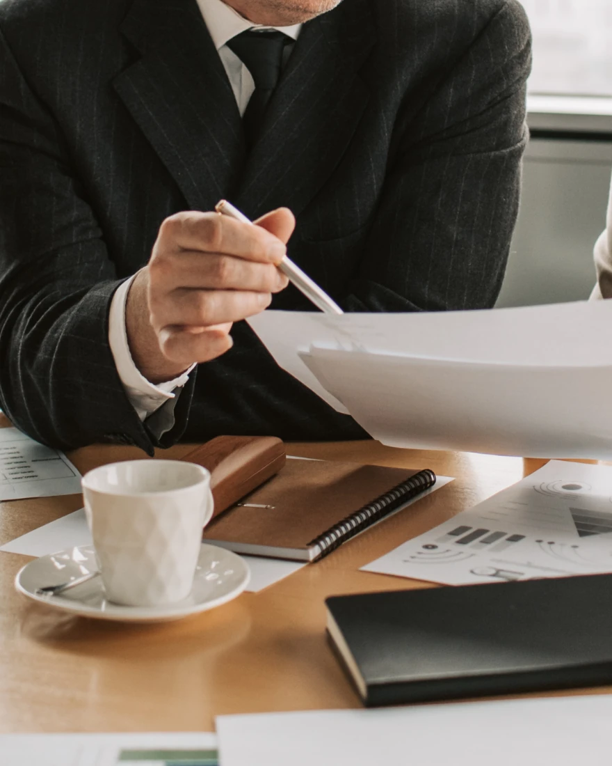 Practice numbers and reports on the table